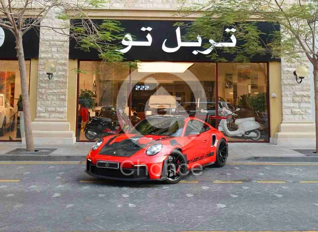 بورش 911 جي تي 3 ار اس - وايساخ باكج 2024 اوتوماتيك 4,400 كم 6 سلندر دفع خلفي كوبيه \ سبورت أحمر تحت الضمان