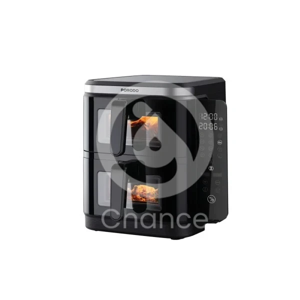 القلاية الهوائية المزدوجة من بوروتصميم ذكي بسعة 11 لتر يتيح لك طهي كميات كبيرة دفعة وحدة 12 خيار طهي مسبق لتبدعين بكل سهولة. مع قوة 2800 واط وتقنية تقليل الدهون تستمتعين بوجبات لذيذة وصحية في نفس الوقت. مثالية للعوائل الكبيرة والجمعات ولمسة عصرية تضيف جمال لمطبخك. توصيل مجاني داخل الدوحة