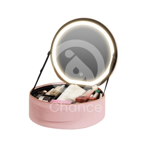شنطة تنظيم المكياج دائرية وردية جرين ليون يجي مع تقسيمات قابلة للتعديل عشان تحطين مكياجك بطريقة مرتبة. فيه مراية 4 كي مع إضاءة 72 لمبة عشان توصلين لأدق تفاصيل مكياجك. بطارية 2000 ملي أمبير تعطي طاقة ثابتة وتشحن عن طريق يو اس بي. مثالي للسفر لأنه يجي مع مقبض حمل ومقاوم للماء ويدوم معك في كل مكان. توصيل مجاني داخل الدوحة