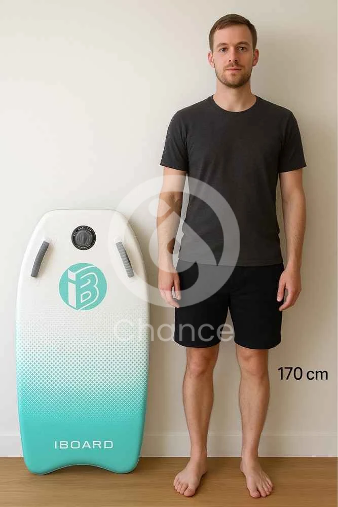 سيرف بورد الجسم (تقدر تستعمله في كيو ويف و اماكن أخرى لركوب الامواج) و الصورة الثانيه هي مثال للبورد جمب انسان طوله 170 سانتي