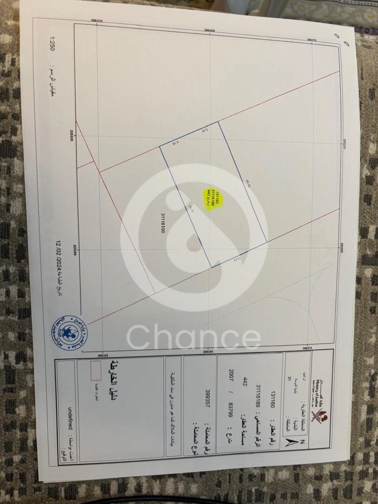 للبيع ارض تجاريه بموقع ممتاز بالوعب خلف ناصر بن خالد. عليه افادة مساحه الارض 1050 م مطلوب بالفوت 1000 توجد عموله مكتب شركه فايند مي هوم ترخيص رقم 633 للتواصل 31101060